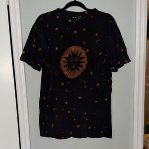 Motel Rocks Celestial Black and Orange Tee